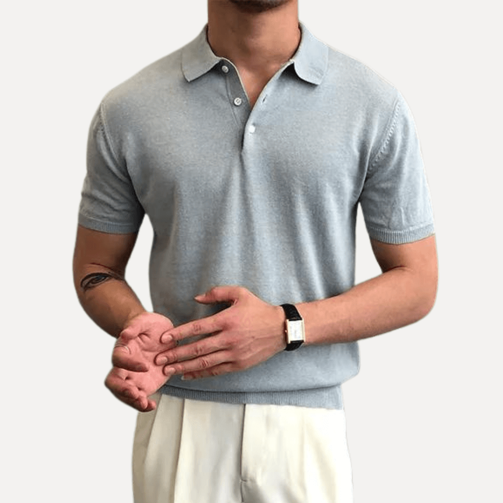 Camisa Polo Masculina Tricot Jean Forth
