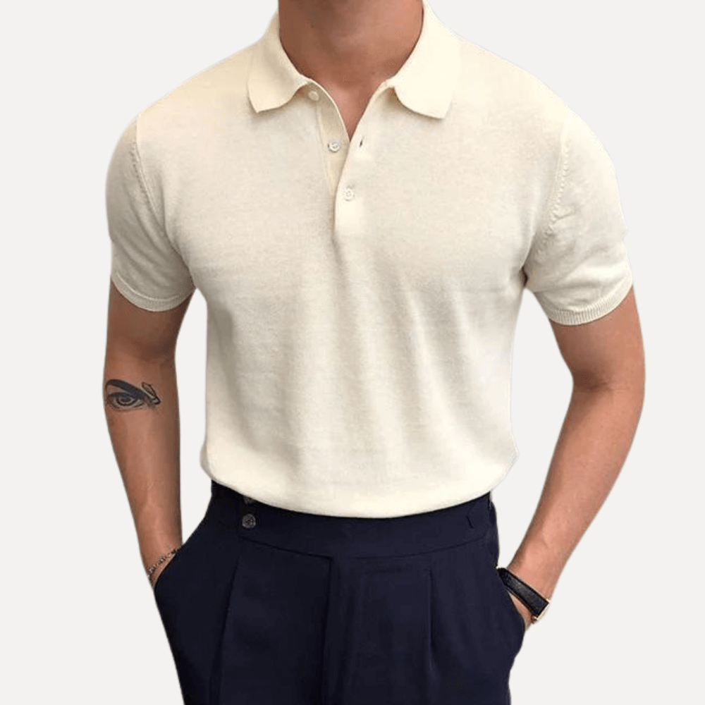 Camisa Polo Masculina Tricot Jean Forth