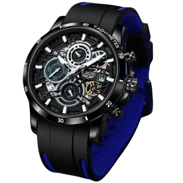 Relógio Masculino Black Blue